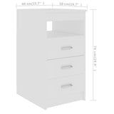 Drawer Cabinet White Engineered wood Compact Drawer Cabinet 801805