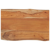 Table Top 60x40x2.5 cm Rectangular Solid Wood Acacia Live Edge 370608
