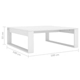 ZNTS Coffee Table White 100x100x35 cm Engineered Wood 808630