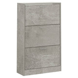 Shoe Cabinet Concrete Grey 63x24x103 cm Engineered Wood 342553
