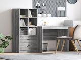Desk with Drawer with Shelf with Storage 2 pcs Grey Sonoma 3337350