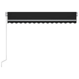 Manual Retractable Awning with LED 300x250 cm Anthracite 3068864