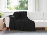 Throw Blankets 24 pcs Black 170 x 130 cm Fleece 42017105