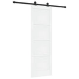 Sliding Door White and Black 73.5 x 211 cm Solid Pine Wood 3333329