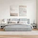 803452 Bedside Cabinets 2 pcs Concrete Grey 40x30x39 cm Engineered Wood