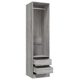 Wardrobe with Drawers Grey Sonoma 50x50x200 cm Engineered Wood 815349