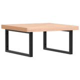 Basin Shelf Wall Mounted Steel and Solid Wood Beech 3302505