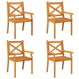 Garden Dining Set Natural Wood Solid Acacia Wood Medium Durable 3058000