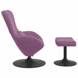 Egg Chair with Footstool Purple 63 x 73 x 90 cm Velvet 42002754