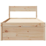 Bed Frame without Mattress 90x190 cm Single Solid Wood Pine 846804
