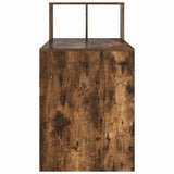 Desk with Shelf Smoked Oak 108 x 55 x 103.5 cm Engineered Wood 869462