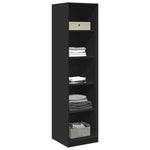 Wardrobe Black 50x50x200 cm Engineered Wood 3307712