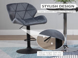 Adjustable Bar Stools Set of 2, Armless Upholstered Swivel Counter Chairs, Barstools with Back, T3398P344427