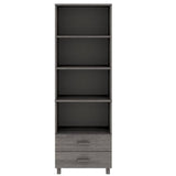 Highboard HAMAR Light Grey 60x35x180 cm Solid Wood Pine 340491