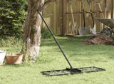 Garden Leveling Rake Black 75 x 25 x 200 cm Powder-Coated Steel 42011363