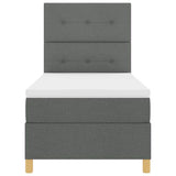 Box Spring Bed with Headboard Dark grey 100 x 200 cm Fabric 3339596
