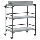 Kitchen Trolley Grey Sonoma 81.5x41x92.5 cm Engineered Wood 842344