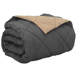 Full Year Duvet Anthracite and Taupe 200 x 220 cm Microfiber 42025544