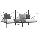 Day Bed without Mattress Black 100x190 cm Steel 4104669