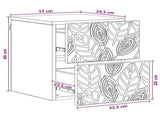 Wall-Mounted Bedside Cabinet 2 pcs High Gloss White 898814
