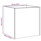 Planter Box Old Wood 40x40x40 cm Engineered Wood 857027