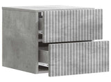 Wall-Mounted Bedside Cabinet with Drawer 2 pcs Concrete Grey 898472