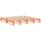 Bed Frame without Mattress Wax Brown 180x200 cm Super King Solid Wood Pine 3302320