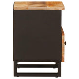 Bed cabinet with Drawer Brown 40 x 33 x 46 cm Solid Mango Wood 4018302