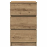 Bedside Cabinet with 3 Drawers Artisan Oak 39x35x65 cm 861353