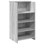 Reception Desk Grey Sonoma 135x50x103.5 cm Engineered Wood 3324192