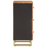 Side Cabinet Brown and Black 40x33.5x75 cm Solid Wood Mango 356806