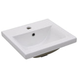 Sink Cabinet with Built-in Basin White and Sonoma Oak Engineered Wood 3070816