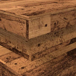 ZNTS Coffee Table with LED Lights Old Wood 90x50x40 cm 857714