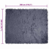 Faux Sheepskin Rug TAFALLA Anthracite 200 x 280 cm Polyester 42021595