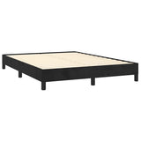 Bed Frame without Mattress Black 135x190 cm Double Double Velvet 349850