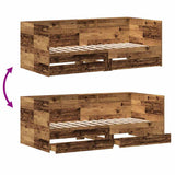 Daybed with Headboard Old Wood 90 x 200 cm Engineered Wood 3333999