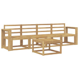 Outdoor Sofa Set 5 pcs White 59 x 59 x 37 cm Solid Acacia Wood 3387213