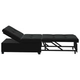 Sofa Bed Black 194 x 67 x 82 cm Velvet 42008600