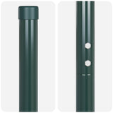 Fence Post 12 pcs Green Powder-coated steel 42012738
