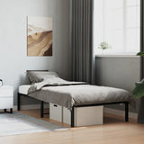 Metal Bed Frame without Mattress Black 90x190cm 373647