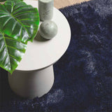 Shaggy Rug High Pile NAVARRA Navy 200x200 cm Polyester 4102883