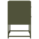 ZNTS Bedside Cabinet Olive Green 36x39x60.5 cm Steel 846466