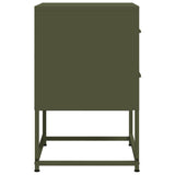 ZNTS Bedside Cabinet Olive Green 36x39x60.5 cm Steel 846466