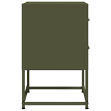 Bedside Cabinets 2 pcs Olive Green 36x39x60.5 cm Steel 846467