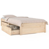 Bed Frame without Mattress with Drawers Single 3103458
