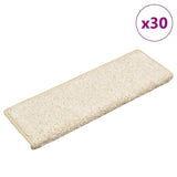 ZNTS Stair Mats 30 pcs 65x21x4 cm White 3365831