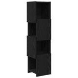 Corner Cabinet 25.5x25x102cm Engineered Wood Black Oak 889806