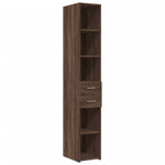 Slim Storage Cabinet Brown Oak 30x42.5x225 cm Engineered Wood 3281272