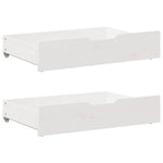 ZNTS Bed Frame without Mattress White 160x200 cm Solid Wood Pine 3301744