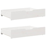ZNTS Bed Frame without Mattress White 160x200 cm Solid Wood Pine 3301744